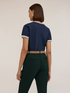 T-shirt avec bordures en maille image number 1