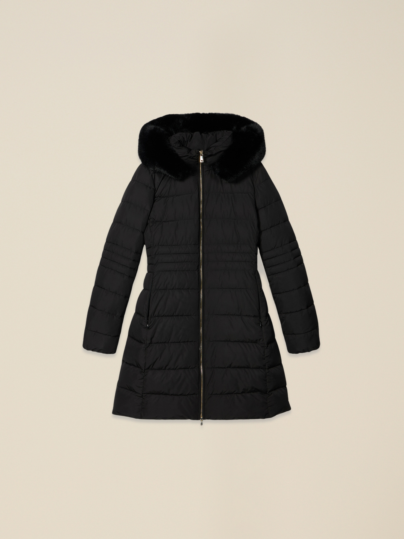 Piumino midi con cappuccio image number 3