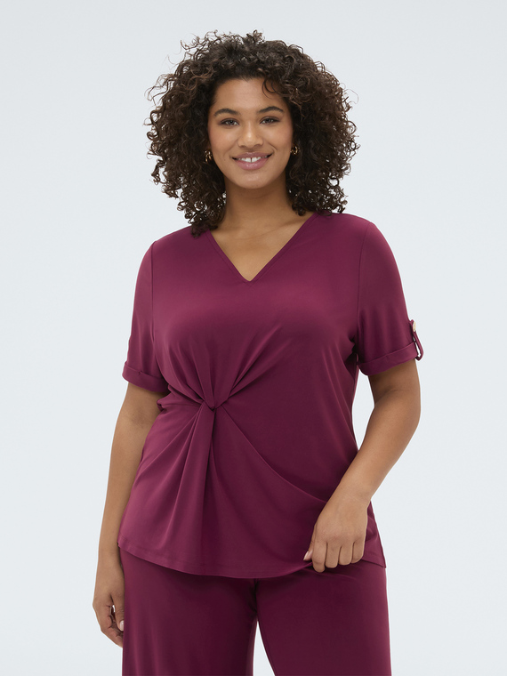 T-Shirt aus Jersey mit Drapierung