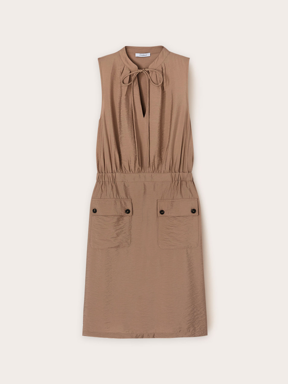 Minikleid mit Satintaschen