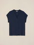 Viscose blouse with satin trim image number 3