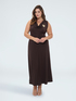 Langes ausgestelltes Kleid mit Applikation image number 3