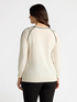 Pullover mit kontrastierendem schwarzen Bordüren und Mini-Pailletten image number 1