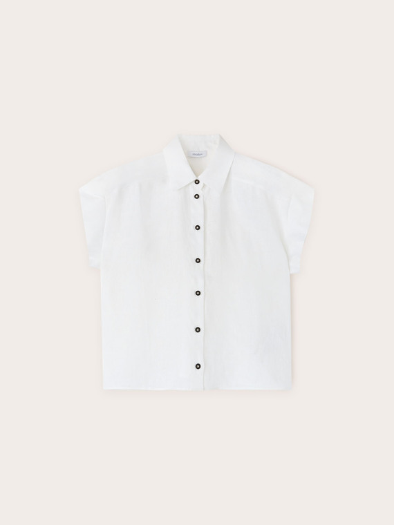 Camicia maniche corte in lino