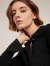 Rib knit cardigan with collar image number 2