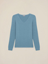 Maglia misto viscosa con scollo a V image number 3