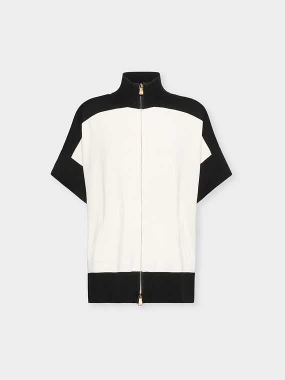Cardigan maniche corte misto viscosa