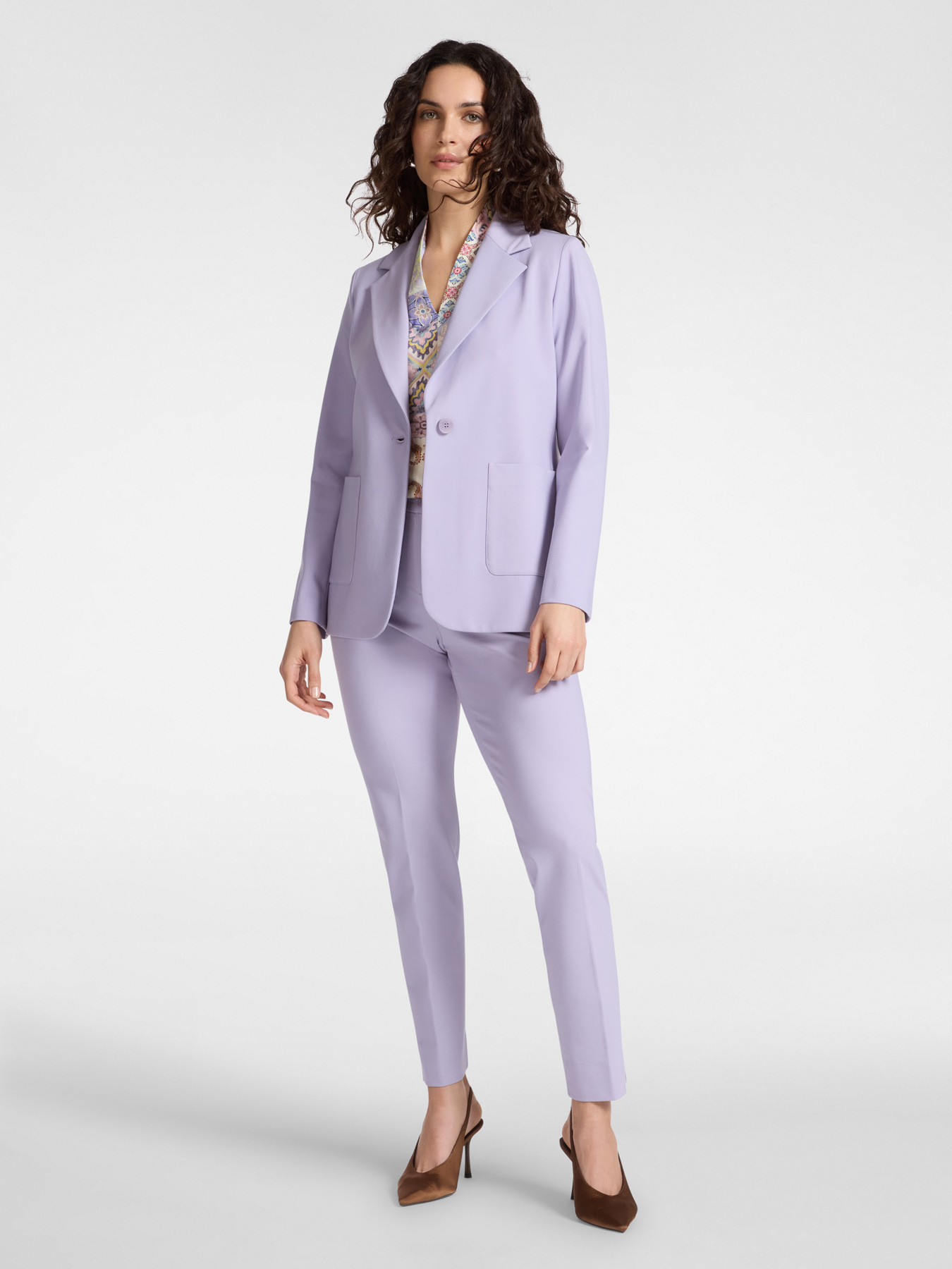 Single-breasted blazer in Milano stitch image number 2
