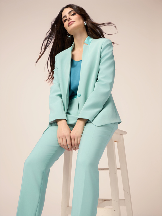 Pantalones con detalle de satén