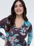 Pull m&eacute;lange viscose avec imprim&eacute; floral image number 2