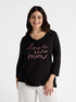 Besticktes T-Shirt aus Viskose LENZING™ ECOVERO™ image number 2