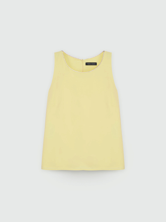 Top with rhinestone edge