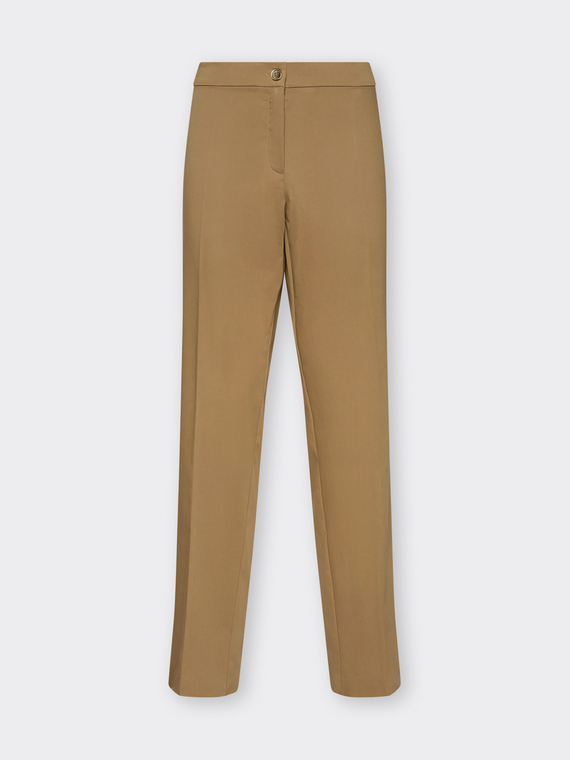 Straight-leg trousers in stretch satin