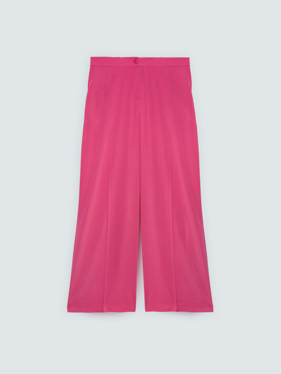 Wide-Leg-Hose aus flie&szlig;endem Stoff