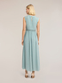 Long pleated dress in lurex jersey image number 2