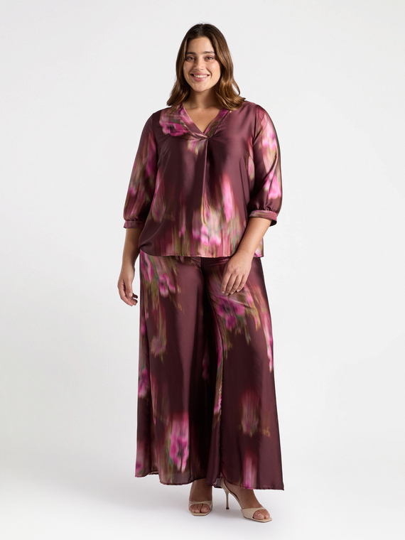 Bluse mit nuanciertem Druck