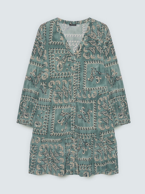 SMILE Kleid mit Paisley-Druck