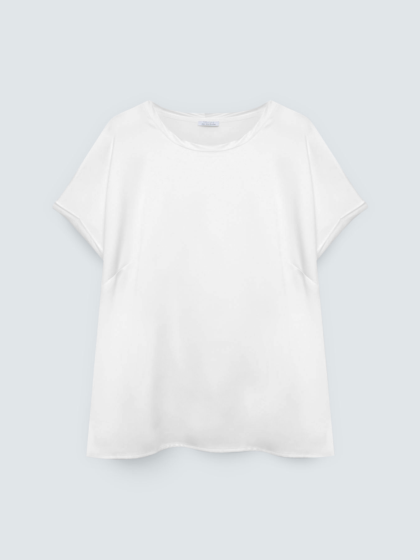 Bimaterial-T-Shirt mit rundem Ausschnitt image number 4
