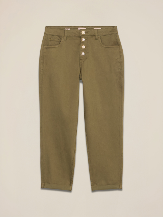 Cotton/lyocell boyslim trousers