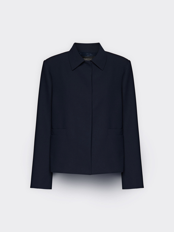 Cr&ecirc;pe fabric jacket