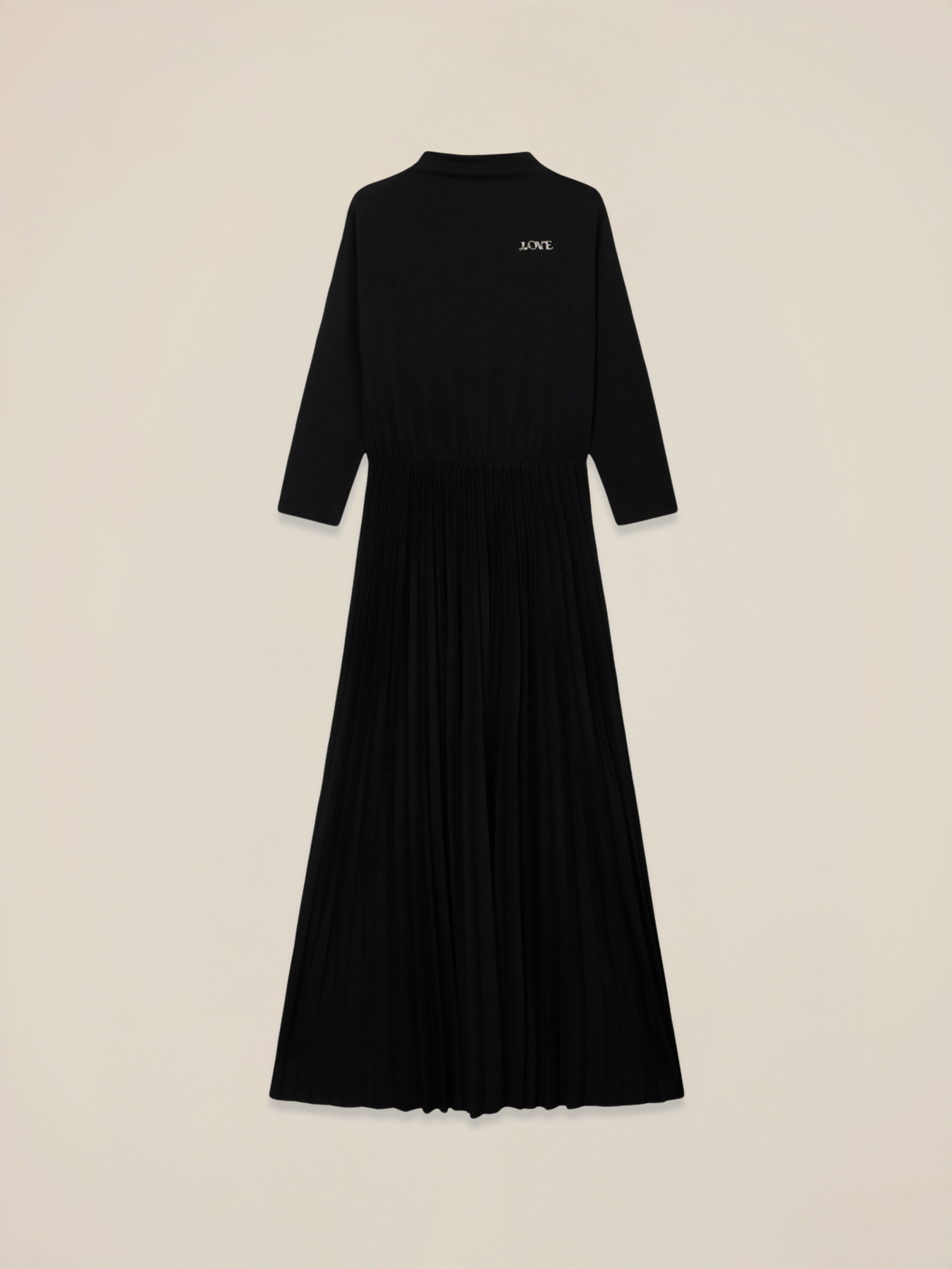 Vestito flare misto viscosa con spilla image number 3