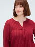 Gestreifte Bluse aus Baumwolle image number 3