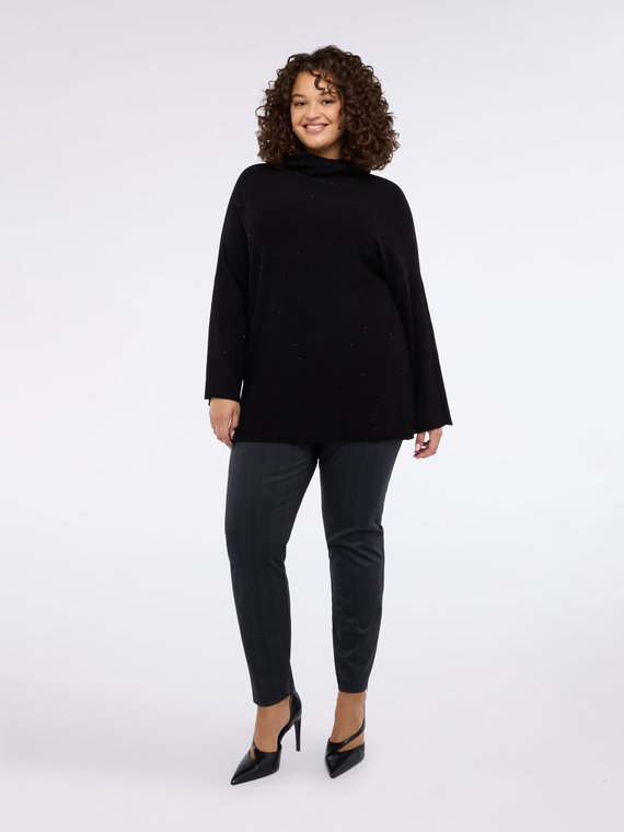 Pantalon skinny &agrave; motif chevrons