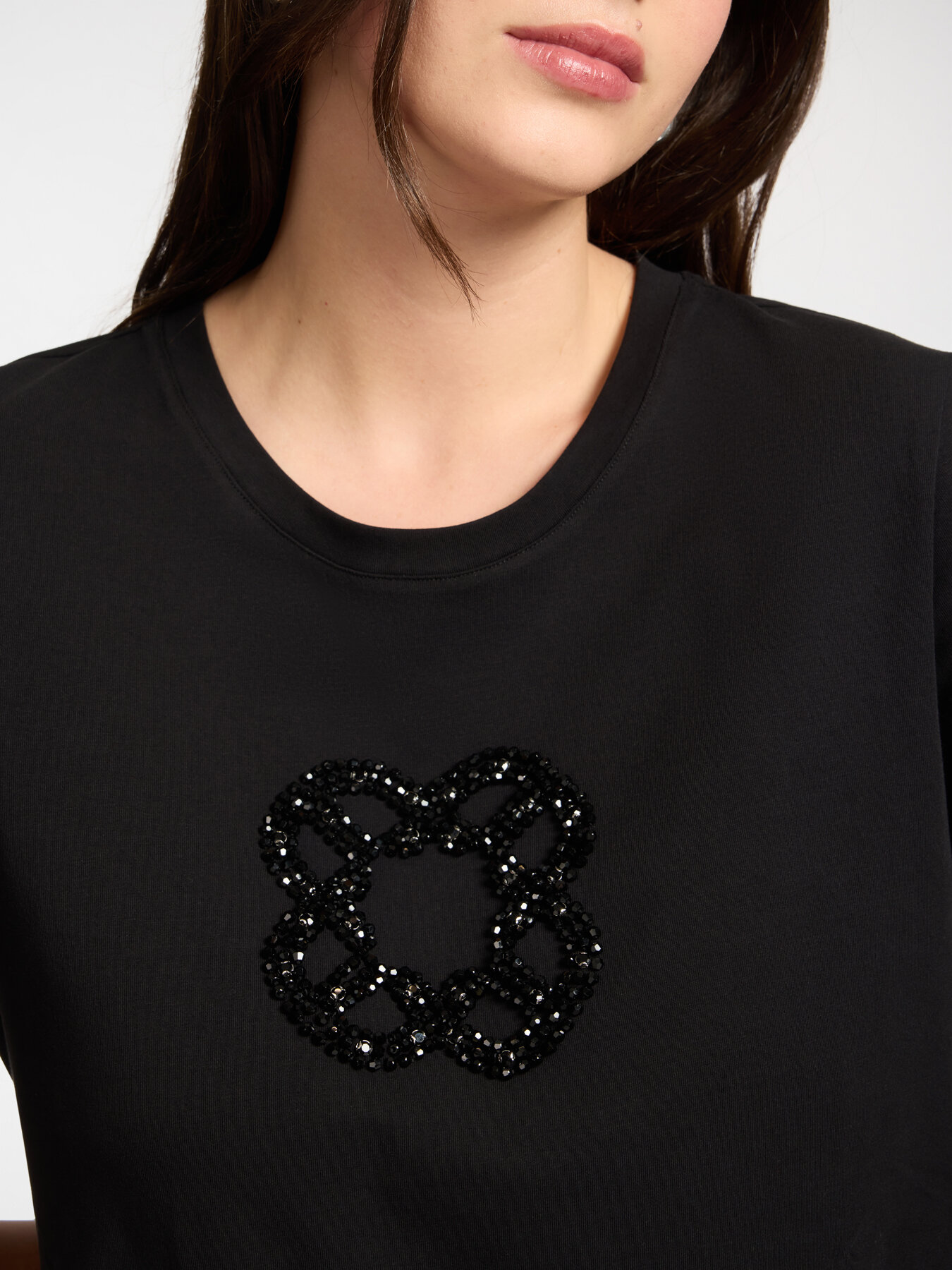 T-Shirt mit Monogramm-Stickerei image number 3