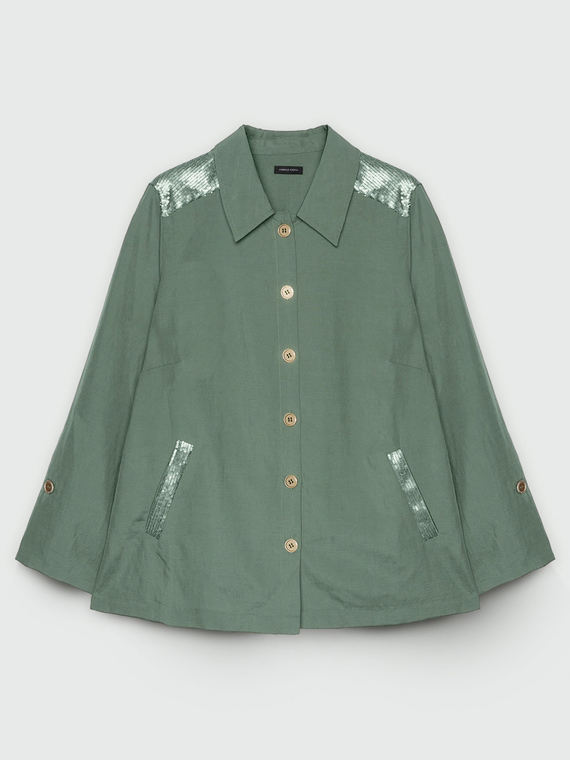 Oversized shirt with embroidery