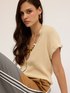 Cotton cardigan with embroidered tank tops image number 3