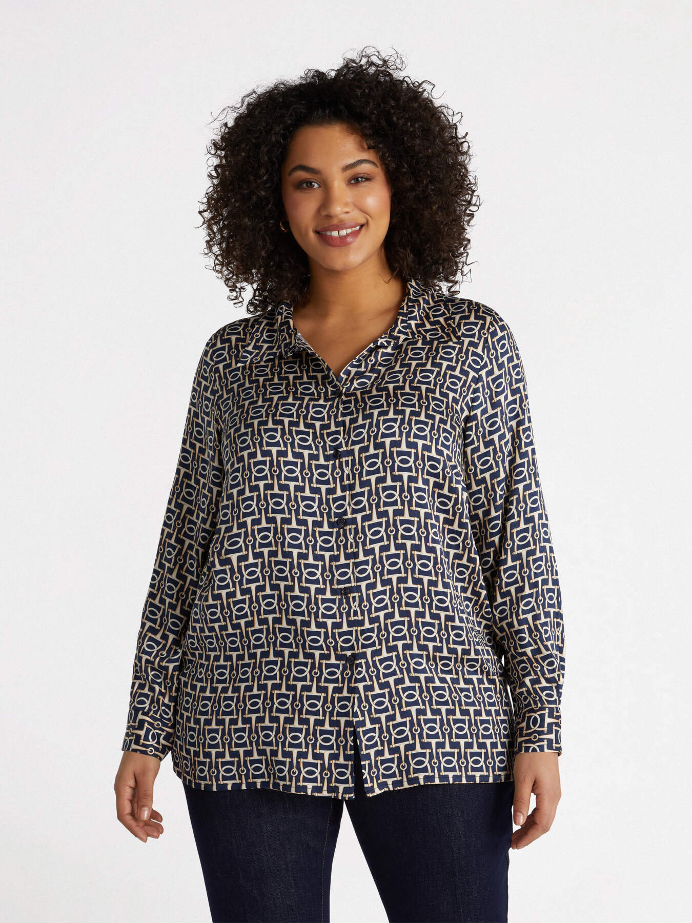 Camisa con estampado de cadenas image number 0