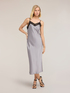 Langes Kleid aus Satin mit T&uuml;llsaum image number 2