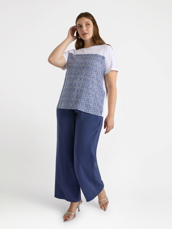 Opaque satin trousers