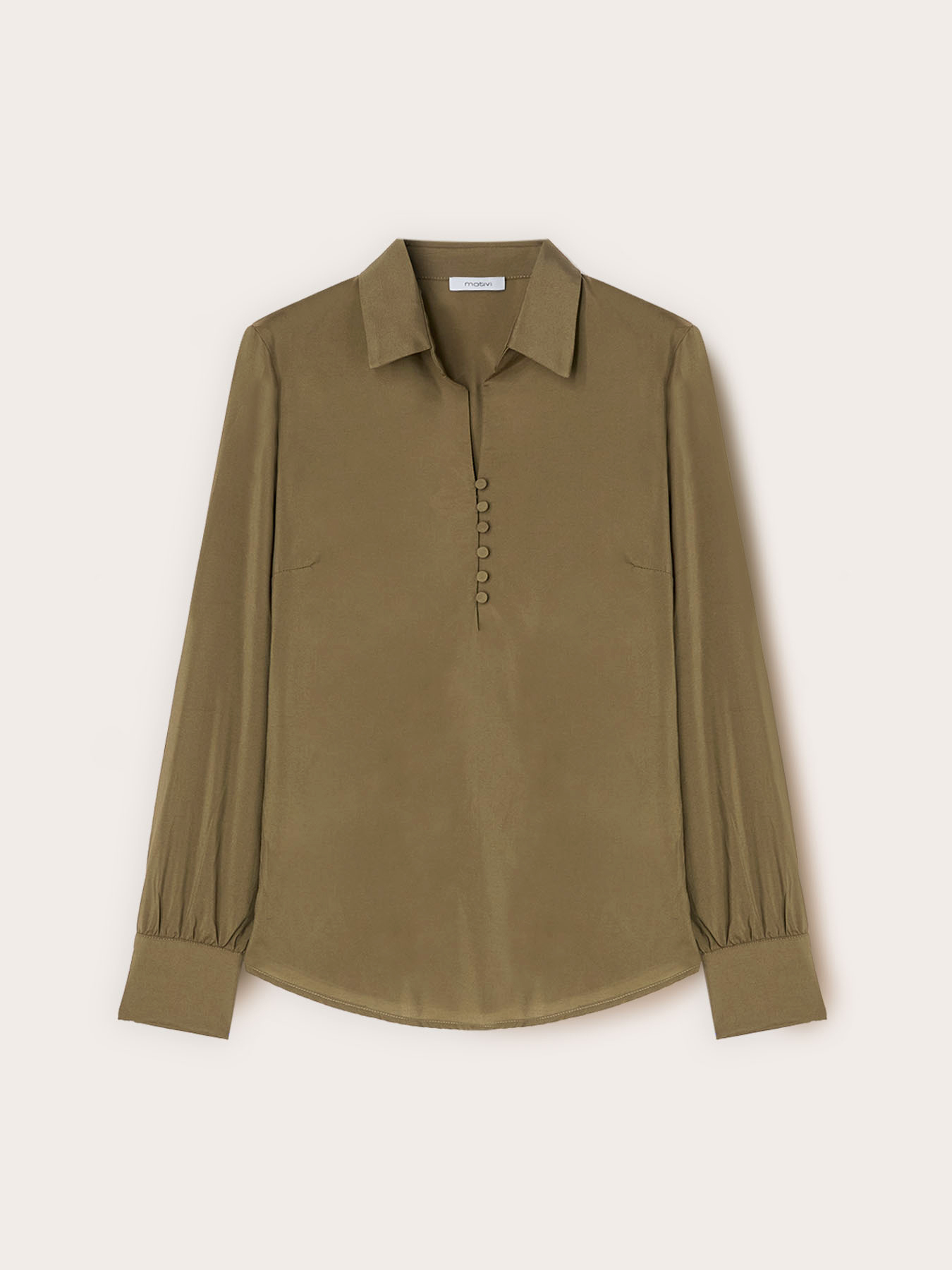 Blouse with satin collar image number 4