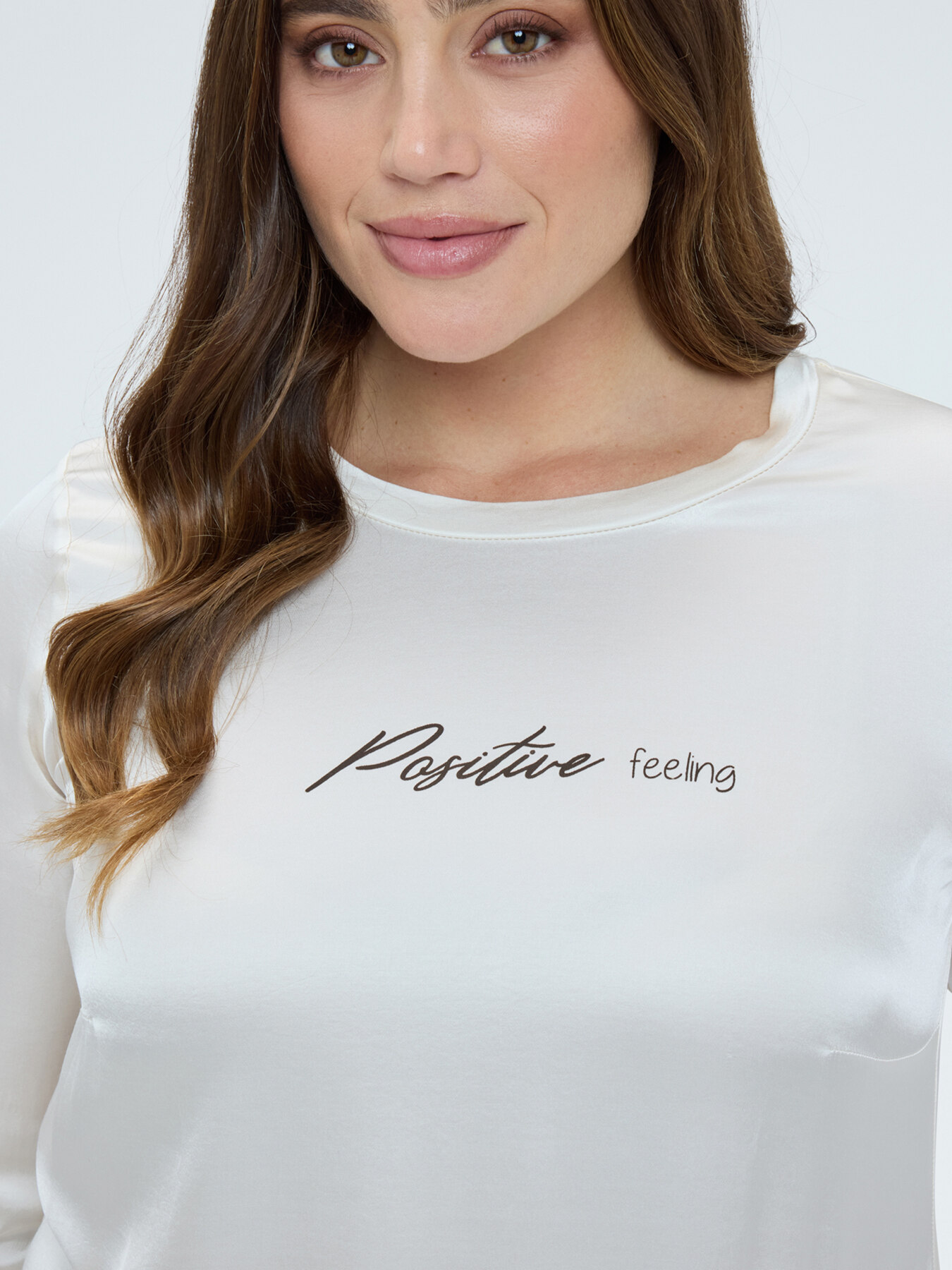 Bluse aus Satin Positive feeling image number 3