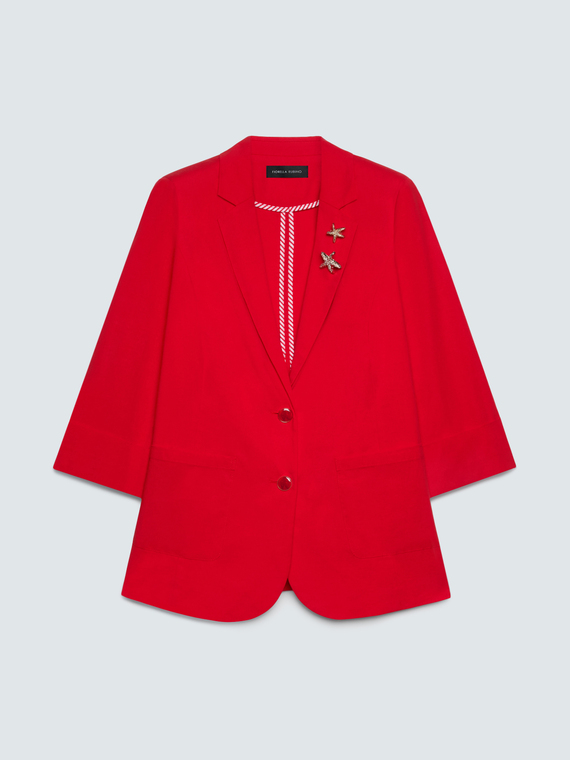 Blazer mit Broschen