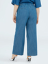 Pantaloni Wide Leg in tencel con gessatura in lurex image number 1