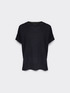 Short-sleeved viscose blend top image number 4