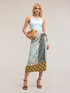 Ethnic print pareo skirt image number 0