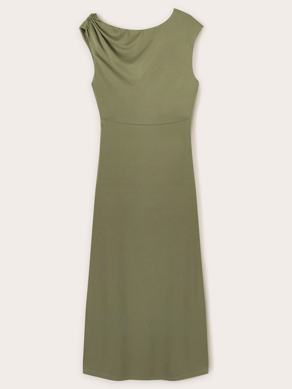 Midi dress with back cut-out