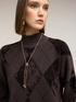 Rollkragenpullover aus Chenille mit Argyle-Muster image number 3