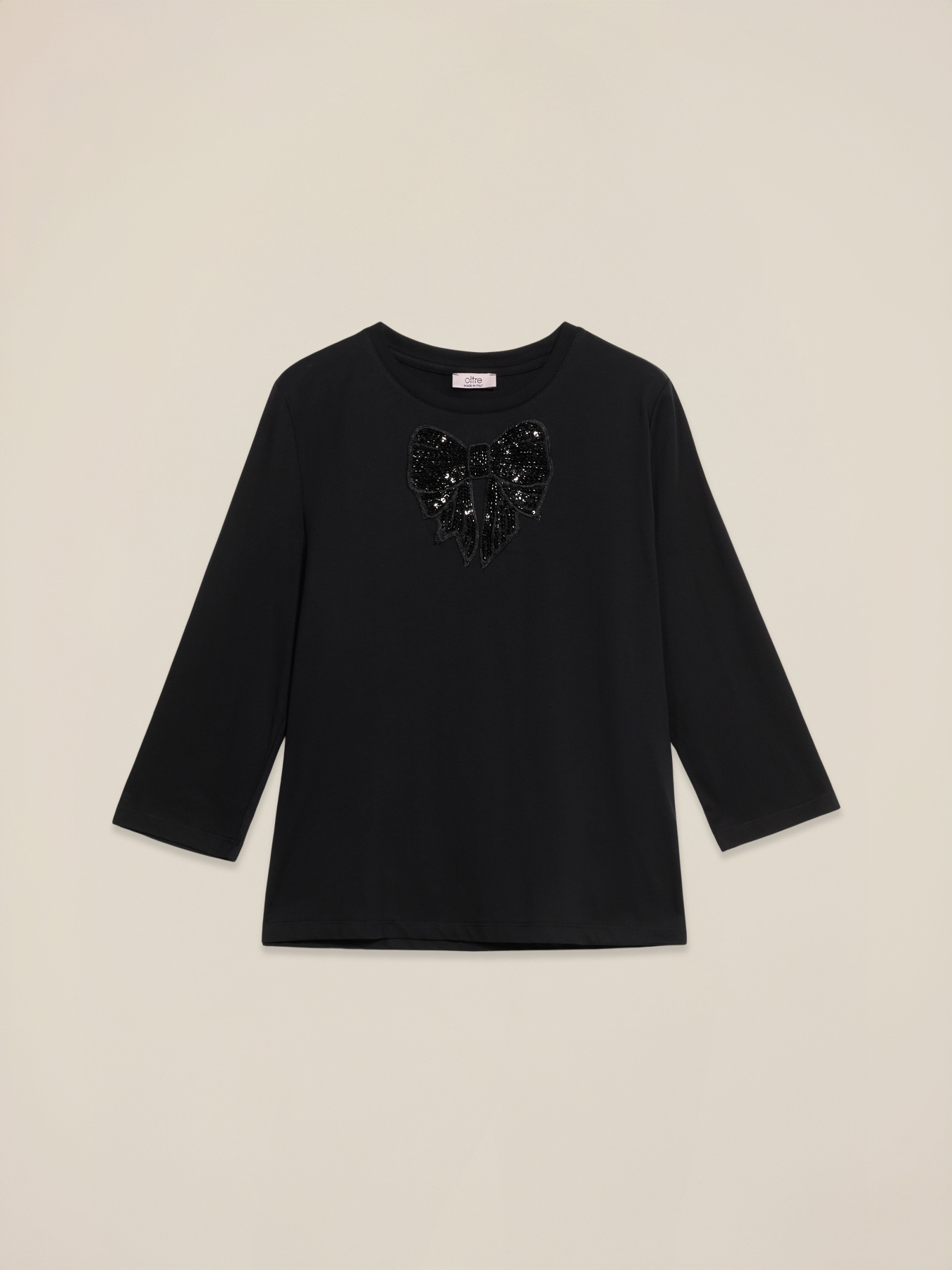 T-shirt con patch in paillettes image number 3