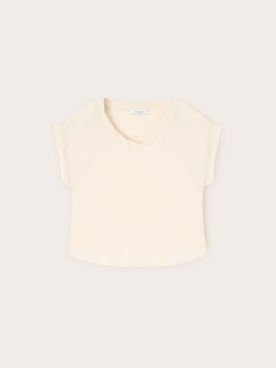 Bluse mit gezwirnter Bordüre