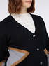 Cardigan color block en viscose mélangée image number 3