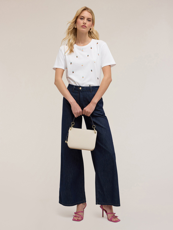 T-shirt avec maxi paillettes brodées