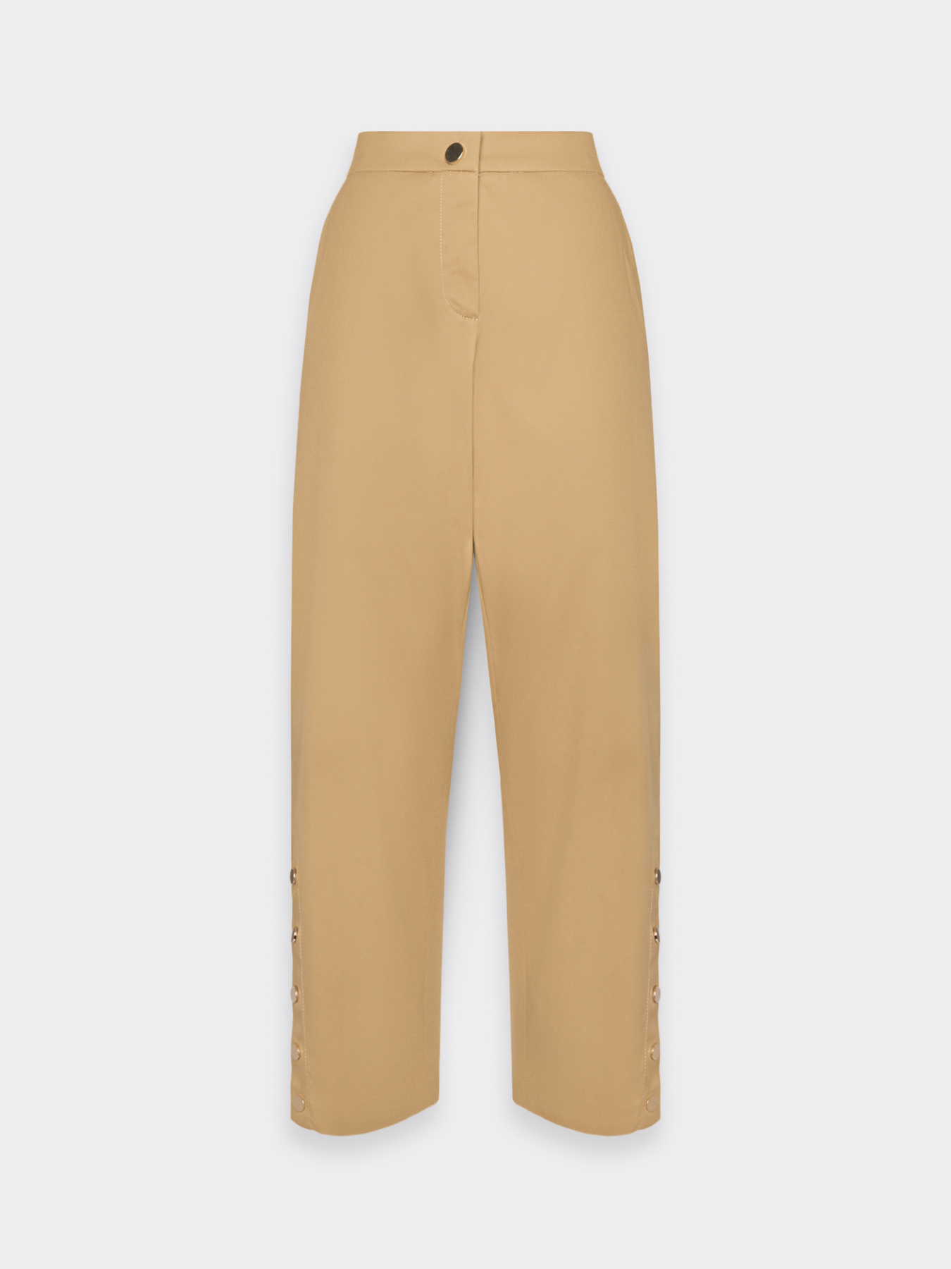 Gabardine trousers with buttons image number 3