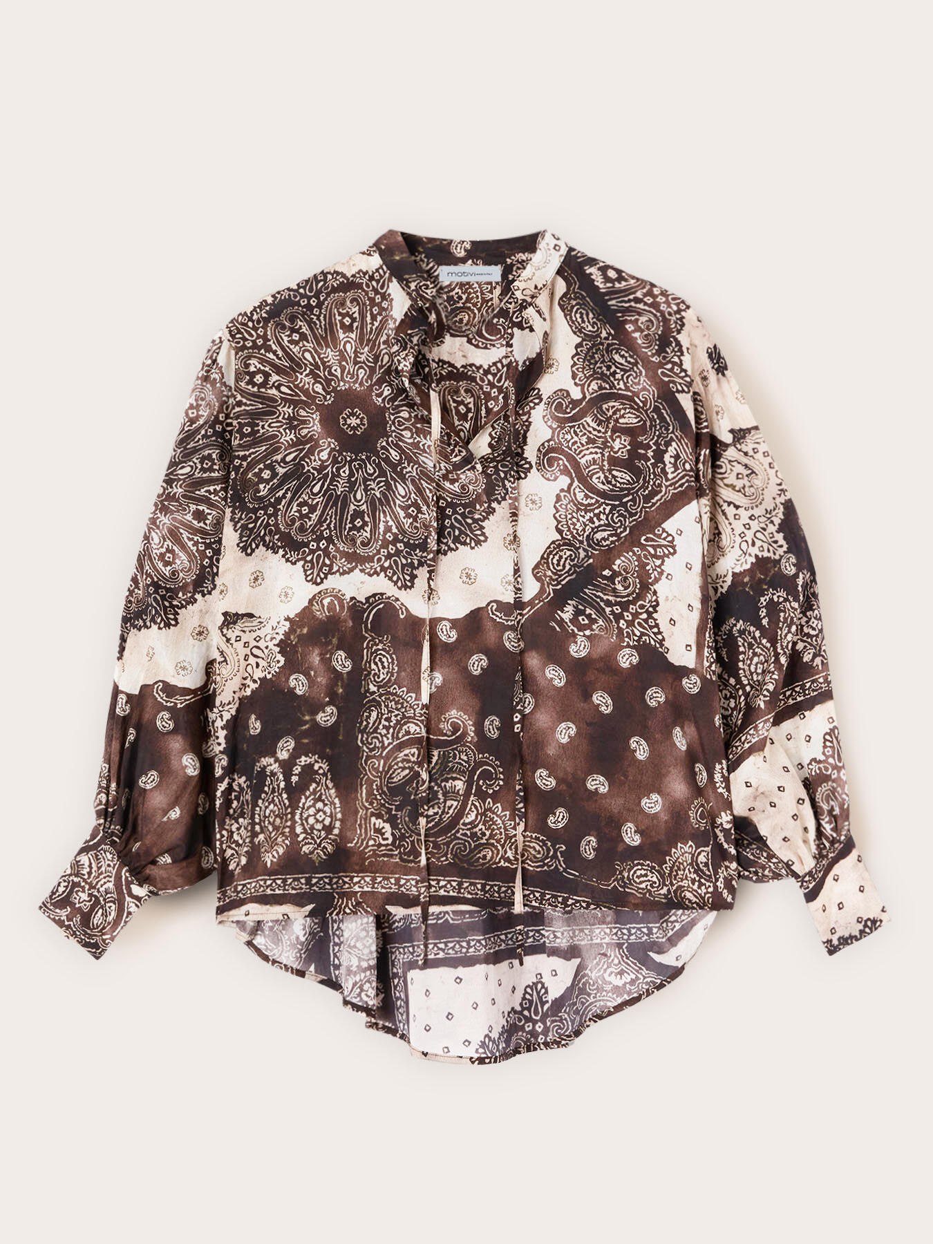 Bluză din poplin cu imprimeu paisley image number 4