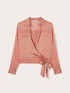 Camicia ad incrocio in raso image number 4