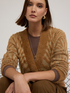 Zebra pattern knit cardigan image number 3