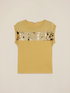 T-Shirt aus zwei Materialien mit Pailletten image number 3